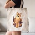 Coquette Music Note Patchwork Ghost Music Teacher Halloween Canvas Tote Bag, novelty gifts, funny gifts
