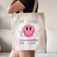 Everyone Communicates Differently Autism Awareness Teacher Canvas Tote Bag, novelty gifts, funny gifts