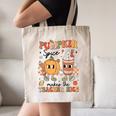 Groovy Pumpkin Spice Makes Teacher Nice Fall Thanksgiving Canvas Tote Bag, novelty gifts, funny gifts