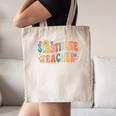 Groovy Substitute Teacher Retro Teacher Back To School Canvas Tote Bag, novelty gifts, funny gifts Groovy Substitute Teacher Retro Teacher Back To School Canvas Tote Bag, novelty gifts, funny gifts