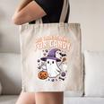 Halloween Teacher Trade Students For Candy Costume Women Canvas Tote Bag, novelty gifts, funny gifts