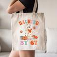 Haunted By 67 Boo Ghost Teacher 6 7 Halloween Costume Canvas Tote Bag, novelty gifts, funny gifts