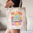 Helping Little Minds Grow Teacher First Day Back To School Canvas Tote Bag, novelty gifts, funny gifts Helping Little Minds Grow Teacher First Day Back To School Canvas Tote Bag, novelty gifts, funny gifts