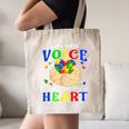 I Am Their Voice They Are My Heart Autism Awareness Teacher Canvas Tote Bag, novelty gifts, funny gifts