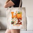 Love Preschool Teacher Turkey Thanksgiving Autumn Fall Canvas Tote Bag, novelty gifts, funny gifts