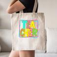 Neon Retro Teacher Cute Teacher Team New Teacher Back To Sch Canvas Tote Bag, novelty gifts, funny gifts Neon Retro Teacher Cute Teacher Team New Teacher Back To Sch Canvas Tote Bag, novelty gifts, funny gifts