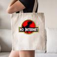 Nerdy No Internet Dinosaur Computer Science Teacher Canvas Tote Bag, novelty gifts, funny gifts