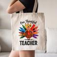 One Thankful Teacher Thanksgiving TurkeyCute Pencil Canvas Tote Bag, novelty gifts, funny gifts