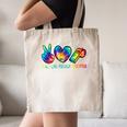 Peace Love Physical Education Tie Dye Sports PE Teacher Canvas Tote Bag, novelty gifts, funny gifts