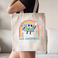 Rainbow AAC Awareness Month SPED Teacher SLP Communication Canvas Tote Bag, novelty gifts, funny gifts