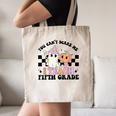 Retro You Can't Scare Me I Teach 5th Grade Teacher Halloween Canvas Tote Bag, novelty gifts, funny gifts