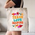 Retro Teach Love Inspire Back To School Teachers Canvas Tote Bag, novelty gifts, funny gifts Retro Teach Love Inspire Back To School Teachers Canvas Tote Bag, novelty gifts, funny gifts