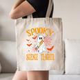 Spooky Science Teacher Ghost Halloween School Women Canvas Tote Bag, novelty gifts, funny gifts Spooky Science Teacher Ghost Halloween School Women Canvas Tote Bag, novelty gifts, funny gifts