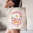 I Survived 67 Days Of School Groovy Retro Teachers Girls Canvas Tote Bag, novelty gifts, funny gifts I Survived 67 Days Of School Groovy Retro Teachers Girls Canvas Tote Bag, novelty gifts, funny gifts