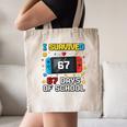 I Survived 67 Days Of School 67 Teacher Squad Matching Canvas Tote Bag, novelty gifts, funny gifts I Survived 67 Days Of School 67 Teacher Squad Matching Canvas Tote Bag, novelty gifts, funny gifts