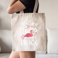 This Teacher Loves Her Flock Flamingo Teacher Class Canvas Tote Bag, novelty gifts, funny gifts