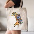 Teacher Shirt Giraffe Holding Books Bookworm Librarian Canvas Tote Bag, novelty gifts, funny gifts