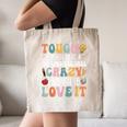 Tough Enough To Be a Paraprofessional Groovy Sped Teacher Canvas Tote Bag, novelty gifts, funny gifts