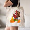 Turkey Reading Books Fall Thanksgiving Teacher Book Canvas Tote Bag, novelty gifts, funny gifts