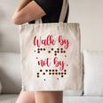 Visually Impaired Teacher Braille Bible Verse Walk By Faith Canvas Tote Bag, novelty gifts, funny gifts