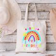 100th Day Of School Rainbow Happy 100 Days Smarter Teacher Canvas Tote Bag, gift for family, gift for coworker
