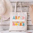 ABCD Kindergarten Rocks Back To School Teacher Kindergarten Canvas Tote Bag, gift for family, gift for coworker ABCD Kindergarten Rocks Back To School Teacher Kindergarten Canvas Tote Bag, gift for family, gift for coworker