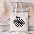 Back To School Checkered Apple Teacher Checkerboard Teacher For Men Women Girls Kids Canvas Tote Bag, gift for family, gift for coworker