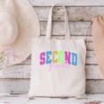 Back To School Neon Checkered Second Grade Colorful Teacher Canvas Tote Bag, gift for family, gift for coworker Back To School Neon Checkered Second Grade Colorful Teacher Canvas Tote Bag, gift for family, gift for coworker