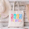 Bruh We Back Teachers Retro Back To School Boys Girls Kids Canvas Tote Bag, gift for family, gift for coworker Bruh We Back Teachers Retro Back To School Boys Girls Kids Canvas Tote Bag, gift for family, gift for coworker
