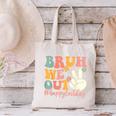 Bruh We Out Teacher Retro Last Day Of School Boys Girls Kids Canvas Tote Bag, gift for family, gift for coworker Bruh We Out Teacher Retro Last Day Of School Boys Girls Kids Canvas Tote Bag, gift for family, gift for coworker