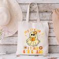You Can't Scare Me I Teach 6th Grade Halloween Teacher Ghost Canvas Tote Bag, gift for family, gift for coworker