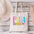 Colorful PARA Teacher Paraprofessional Cute Pencil Canvas Tote Bag, gift for family, gift for coworker Colorful PARA Teacher Paraprofessional Cute Pencil Canvas Tote Bag, gift for family, gift for coworker