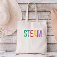 Colorful Steam Letters For Steam Program Teacher And Student Canvas Tote Bag, gift for family, gift for coworker