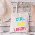 Computer Teacher Back To School Kids Ctrl Alt Learn Canvas Tote Bag, gift for family, gift for coworker Computer Teacher Back To School Kids Ctrl Alt Learn Canvas Tote Bag, gift for family, gift for coworker
