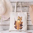 Coquette Music Note Patchwork Ghost Music Teacher Halloween Canvas Tote Bag, gift for family, gift for coworker