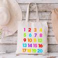 Counting 1-10 Learn To Count Number School Kids Teacher Canvas Tote Bag, gift for family, gift for coworker