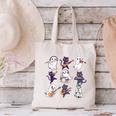 Cute Ghost Cat Playing Musical Halloween Music Teacher Canvas Tote Bag, gift for family, gift for coworker