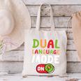 Dual Language Teacher Bilingual Teacher Canvas Tote Bag, gift for family, gift for coworker Dual Language Teacher Bilingual Teacher Canvas Tote Bag, gift for family, gift for coworker