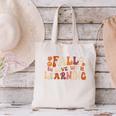 Fall In Love With Learning Autum Thanksgiving Teacher Kids Canvas Tote Bag, gift for family, gift for coworker Fall In Love With Learning Autum Thanksgiving Teacher Kids Canvas Tote Bag, gift for family, gift for coworker