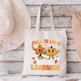 Fall In Love With Learning Fall Teacher Thanksgiving Retro Canvas Tote Bag, gift for family, gift for coworker Fall In Love With Learning Fall Teacher Thanksgiving Retro Canvas Tote Bag, gift for family, gift for coworker