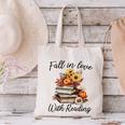 Fall In Love With Reading Book Autumn Teachers Pumpkins Canvas Tote Bag, gift for family, gift for coworker Fall In Love With Reading Book Autumn Teachers Pumpkins Canvas Tote Bag, gift for family, gift for coworker