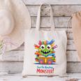 Feed The Reading Monster Halloween Teacher Canvas Tote Bag, gift for family, gift for coworker Feed The Reading Monster Halloween Teacher Canvas Tote Bag, gift for family, gift for coworker