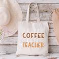 First Day Back To School Half Coffee Half Teacher Women Canvas Tote Bag, gift for family, gift for coworker