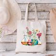 Floral Beakers Chemistry Lab Teacher Canvas Tote Bag, gift for family, gift for coworker Floral Beakers Chemistry Lab Teacher Canvas Tote Bag, gift for family, gift for coworker