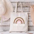 Future Teacher Kids Youth Girls Leopard Rainbow Women Canvas Tote Bag, Future Teacher Tote Bags, gift for family, gift for coworker