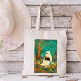 Groovy Ghost Reading Book Cat Halloween Ghost Teacher Canvas Tote Bag, Groovy Teacher Tote Bags, gift for family, gift for coworker