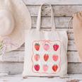 Groovy Kindergarten Is My Jam Strawberry Kinder Team Teacher Canvas Tote Bag, Groovy Teacher Tote Bags, gift for family, gift for coworker