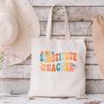 Groovy Substitute Teacher Retro Teacher Back To School Canvas Tote Bag, Groovy Teacher Tote Bags, gift for family, gift for coworker Groovy Substitute Teacher Retro Teacher Back To School Canvas Tote Bag, Groovy Teacher Tote Bags, gift for family, gift for coworker