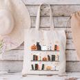 Halloween Library Ghost Books Teacher Spooky Trick Or Teach Canvas Tote Bag, gift for family, gift for coworker