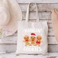 Hanging With My Cookies Gingerbread Christmas Teacher Xmas Canvas Tote Bag, gift for family, gift for coworker